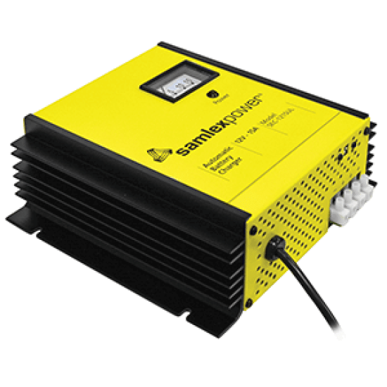 Samlex 15A On Board Marine Battery Charger - 12V - 3-Bank - 3-Stage w/Dip Switch & Lugs, SEC-1215UL, 622988083013