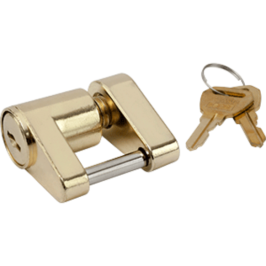 Sea-Dog Brass Plated Coupler Lock - 2 Piece, 751030-1, 035514751063