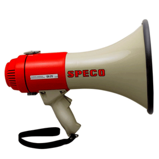 Speco Er370 Deluxe Megaphone With Siren 16 Watts Marine Grade/Boat, ER370, 030519143707