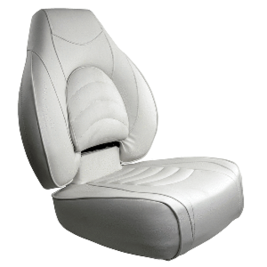 Springfield Fish Pro High Back Folding Seat - White, 1041606-1, 038132984844