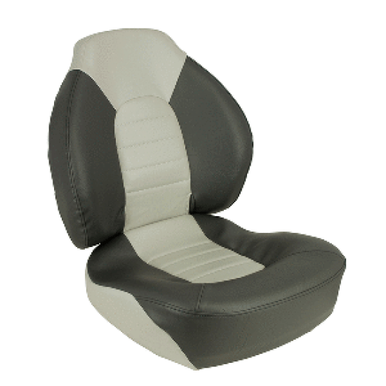 Springfield Fish Pro Mid Back Folding Seat - Charcoal/Grey, 1041733, 000000000000