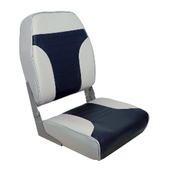 Springfield High Back Multi-Color Folding Seat - Blue/Grey, 1040661, 000000000000