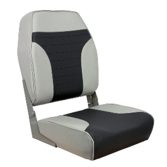 Springfield High Back Multi-Color Folding Seat - Grey/Charcoal, 1040663, 000000000000