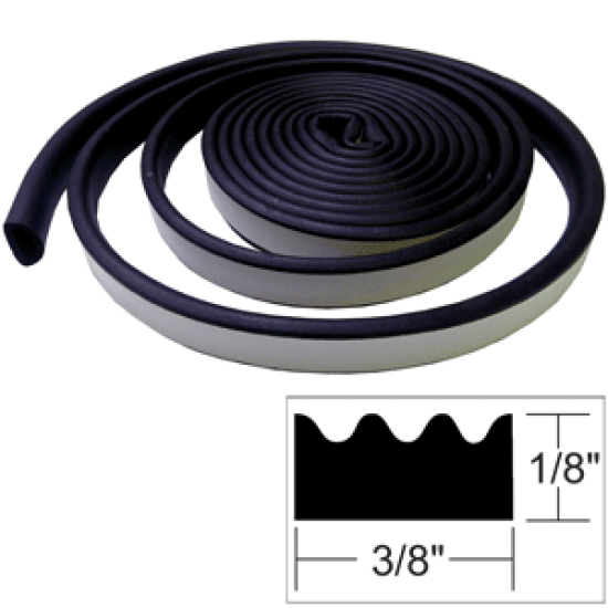 Taco 1/8 X 3/8 Weather Seal Black 10' V30-0113B10-1, V30-0113B10-1, 630838020323