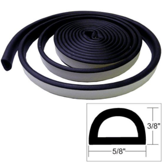 Taco 3/8 X 5/8 Weather Seal Black 10' V30-0109B10-1, V30-0109B10-1, 630838020309