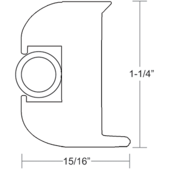 Taco Flex Vinyl Rub Rail Kit 1 1/4" White W/White Insert V11-3447Wwk50-2, V11-3447WWK50-2, 630838008963