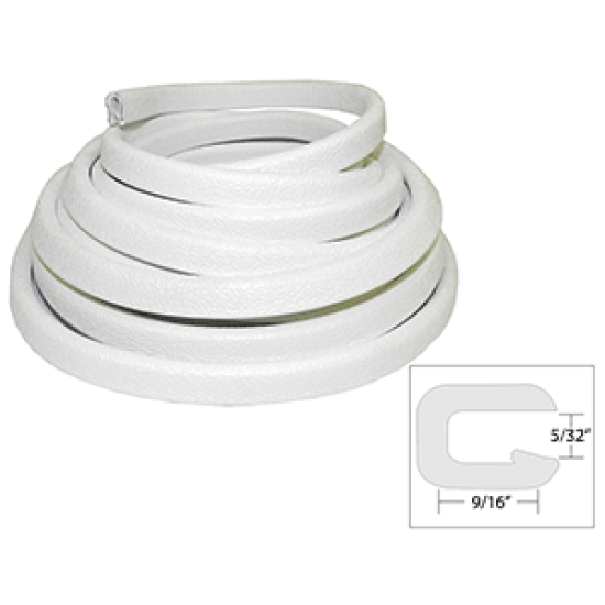 Taco Flexible Vinyl Trim 3/16 Opening X 9/16 White 25' V30-1005W25-1, V30-1005W25-1, 630838005726