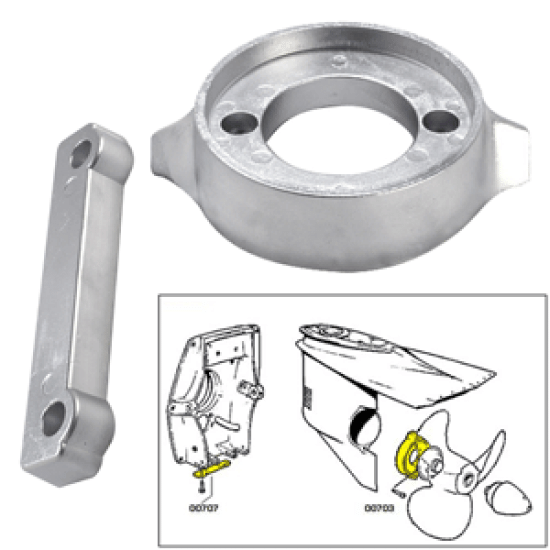 Tecnoseal Anode Kit w/Hardware - Volvo 280 - Magnesium, 20701MG, 805961781919