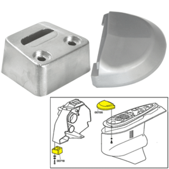 Tecnoseal Anode Kit w/Hardware - Volvo SX - Aluminum, 20708AL, 805961781926