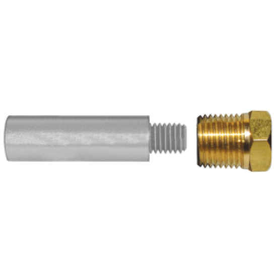 Tecnoseal E0 Pencil Zinc W/Brass Cap, TEC-E0-C, 805961781907