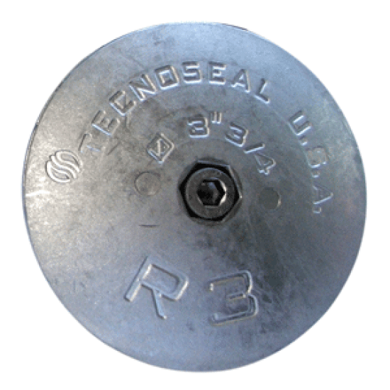 Tecnoseal R3 Rudder Anode - Zinc - 3-3/4" Diameter, R3, 803383706837