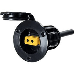 Cannon Downrigger Flush Mount Power Port Plug Holder Outlet Black