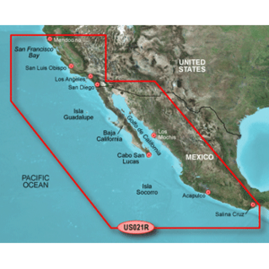 Garmin Bluechart  G2 Hxus021R California - Mexico - Microsd/Sd, 010-C0722-20, 753759089184