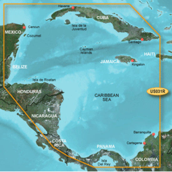 Garmin Bluechart  G2 Hxus031 - Southwest Caribbean - Microsd/Sd, 010-C0732-20, 753759089368