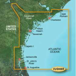 Garmin Bluechart  G2 Vision  - Vus008R - Charleston To Jacksonville - Microsd/Sd