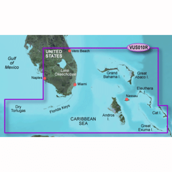 Garmin Bluechart  G2 Vision  - Vus010R - Southeast Florida - Microsd/Sd, 010-C0711-00, 753759068912