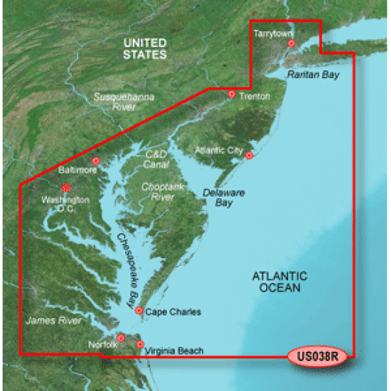 Garmin Bluechart  G2 Vision  - Vus038R - New York - Chesapeake - Microsd/Sd, 010-C1004-00, 753759093877