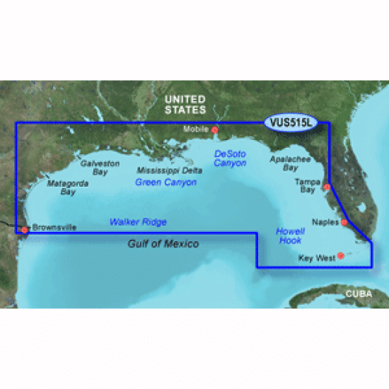 Garmin Bluechart  G2 Vision  - Vus515L - Brownsville - Key Largo - Micsd /Sd, 010-C0744-00, 753759069247