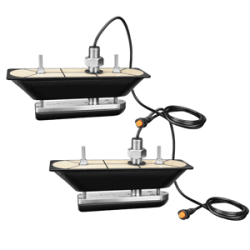 Garmin GT30-THP SS Thru-Hull Pair DownV /SideV  Scanning Transducer w/Temp f/Hull Deadrises 5 Deg.-25 Deg.