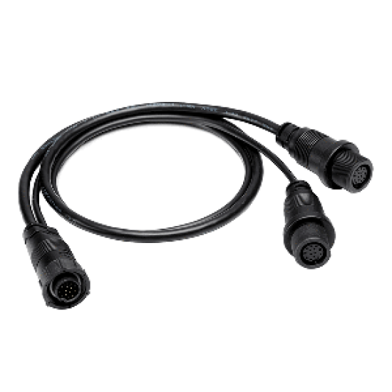 Humminbird 14 M SILR Y - SOLIX/APEX Side Imaging & 2D Splitter Dual Side Image Adapter Cable - 30", 720112-1, 082324055515