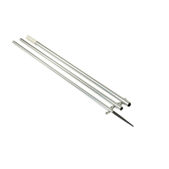 Lee's  Tackle Outrigger Poles 18.5' Bright Silver Pole w/Black Spike Step Tube 1.5", MX8718CR, 096811871533