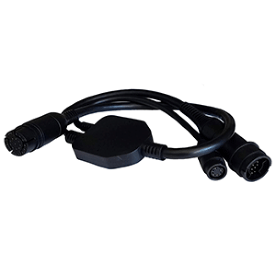 Raymarine Adapter Cable 25-Pin to 25-Pin and 7-Pin - Y-Cable to RealVision and Embedded 600W Airmar TD to Axiom RV, A80491, 723193817230