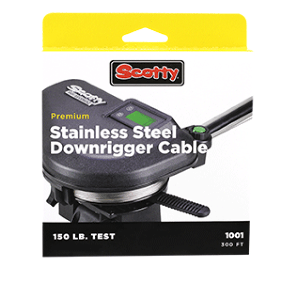 Scotty 200ft Premium Stainless Steel Replacement Cable, 1000K, 062017110004