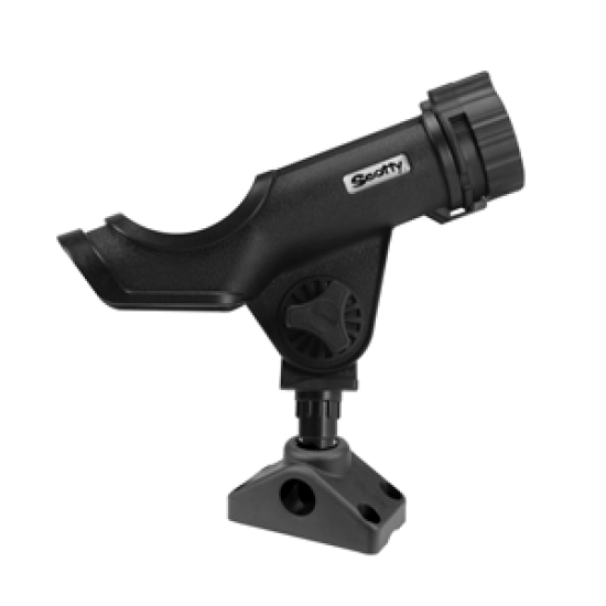 Scotty 230-BK Powerlock Rod Holder Black 241 Side or Deck Mount, 230-BK, 062017002309