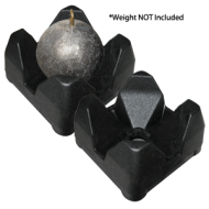 Scotty 3022-Bk Downrigger Ball Weight Holder Storage Fishing Mate Black 2 Pack