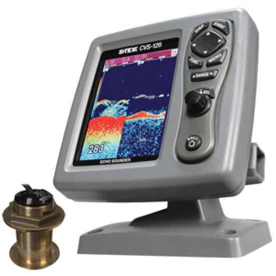 SI-TEX CVS-126 Dual Frequency Color Echo Sounder w/B60 12 Deg. Transducer B-60-12-CX, CVS-1266012, 012303596333