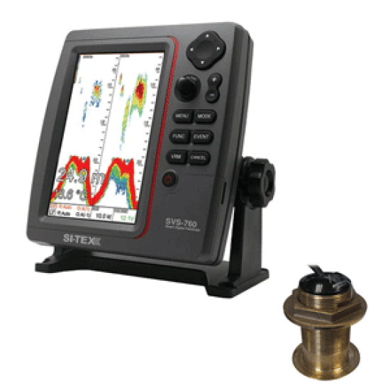 SI-TEX SVS-760 Dual Frequency Sounder 600W Kit w/Bronze 20 Degree Transducer, SVS-760B60-20, 012303597163