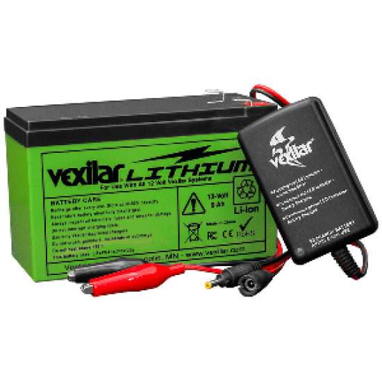 Vexilar 12V Lithium Ion Battery & Charger, V-120L, 000000000000