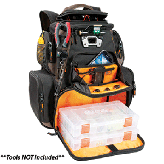 Wild River Tackle Tek™ Nomad XP - Lighted Backpack w/ USB Charging System w/2 PT3600 Trays, WT3605, 084298436055