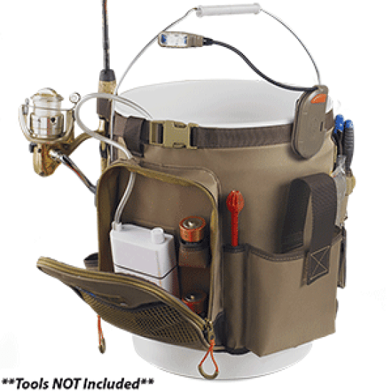 Wild River Wt3506 Rigger 5 Gal Bucket Organizer W/ Light, Plier Holder, Lanyard, WL3506, 084298435065