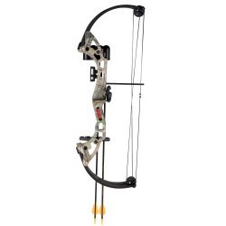 Bear Youth Archery Brave Camo RH Compound Bow Set Package AYS300CR