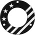 Axcel Driver Hubcap Black w/Engraving Made In USA/Patriotic Theme