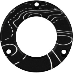 Axcel Driver Hubcap Black w/Engraving Topographical Map Pattern