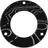 Axcel Driver Hubcap Black w/Engraving Topographical Map Pattern