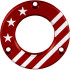 Axcel Driver Hubcap Red w/Engraving Made In USA/Patriotic Theme