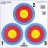 30-06 Outdoors Vegas Style 3-Spot Archery Targets  100 Pack | 30-06 Outdoors