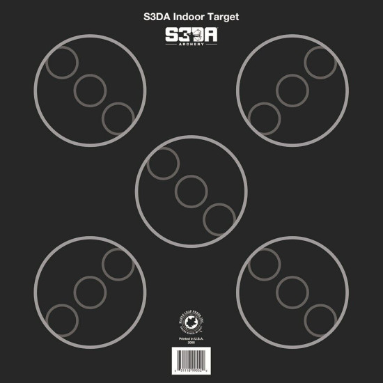 Maple Leaf S3DA 3D Target Face Black ASA 25 pk.
