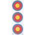 Maple Leaf Target Face 3-Spot Vertical 25 pk.