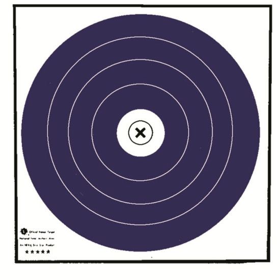 Maple Leaf Target Face NFAA Indoor Blue/White 40 cm. 100 pk.