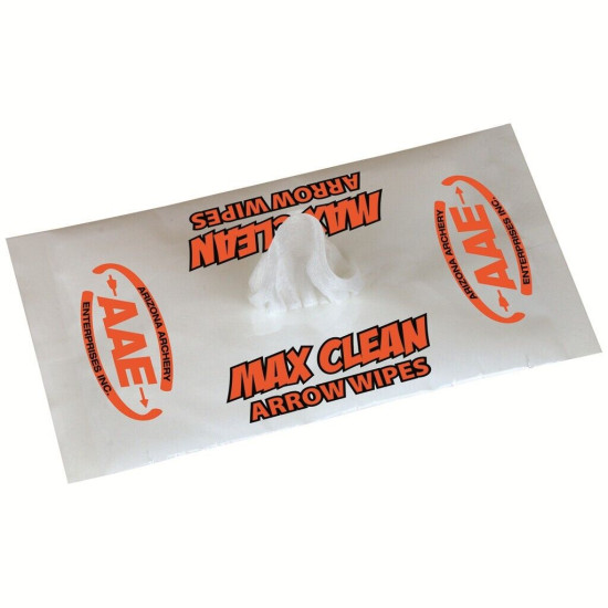AAE Max Clean Arrow Wipes 10 Pack - White Shaft Prep
