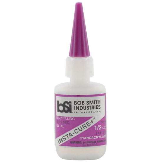 Bob Smith Insta-Cure Plus Glue .5 oz. Pink & White Gap Filling CA