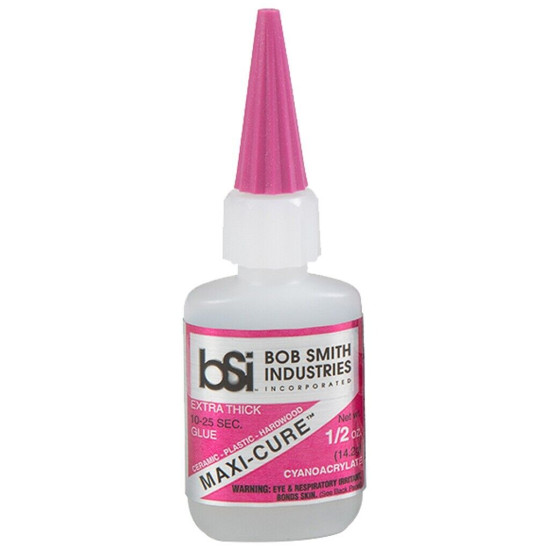 Bob Smith Maxi-Cure Glue 1.5 oz. Red Extra Thick Fast Set Glue