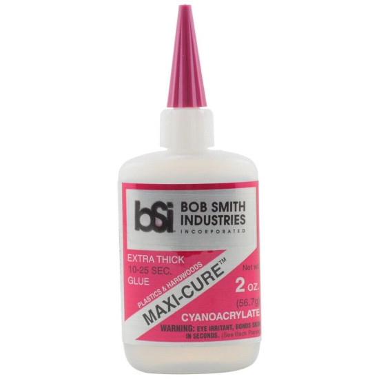 Bob Smith Maxi-Cure Glue Blue, White 2 oz.