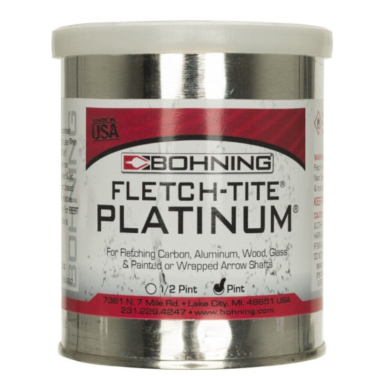 Bohning Fletch-Tite Platinum 1 pt. Clear Vane and Feather Adhesive