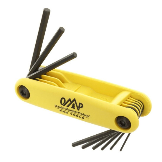 October Mountain Pro Shop Hex Wrench Set .050-3/16 in. - Yellow and Black