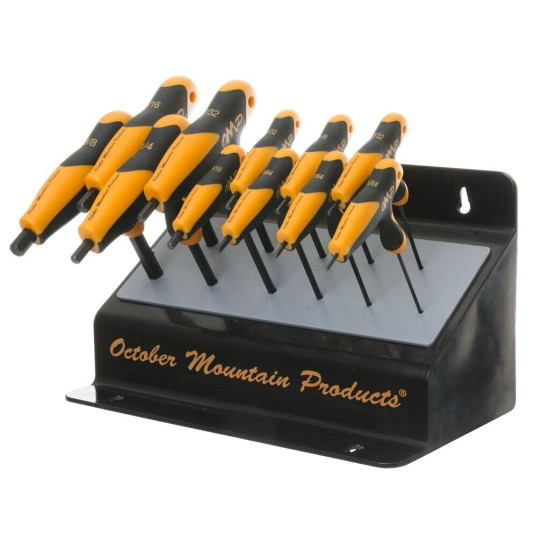 October Mountain Pro Shop Hex Wrench Set with Stand, Black & Orange